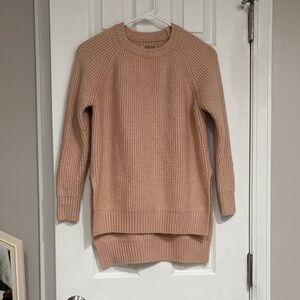 Women's Ribbed Knit Sweater - Blush